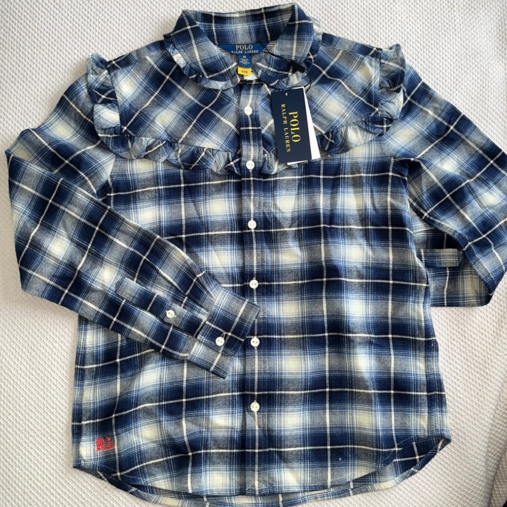 Big Girls Western Button Down